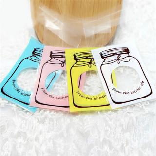 50Pcs 7X10cm 10X13cm Bottle Style Cookies Biscuits Bags Self adhesive_1